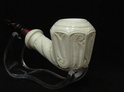 Spiral Danske Shank Block Meerschaum Pipe Unique pipes Hand made in Turkey 8431