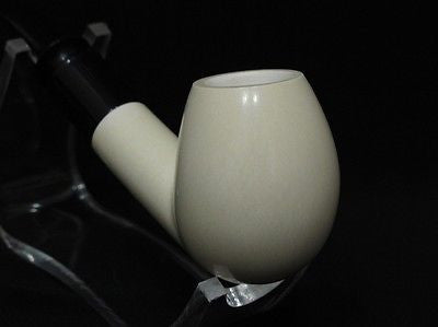 Smooth Bent Billiard Block Meerschaum Pipe Colors fast Hand carved Acrylic 4234