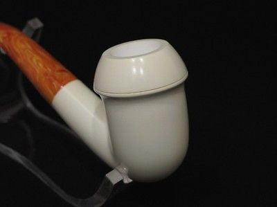 Smooth Calabash Plain Block Meerschaum Pipe Tobacco Smoking Handmade Turkey 2091