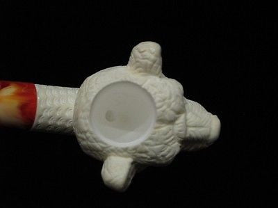 Cute Bear Block Meerschaum Pipe Animal sepiolite ideal smoking Hand carved 3269