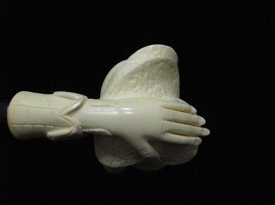 Rose in Lady Hand Smoking Block Meerschaum Pipe Hand carved Turkish pipes 6229
