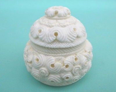 Rare Meerschaum Box Collectible Decorative Jewelry Trinket Gift Ladies Gift 8994