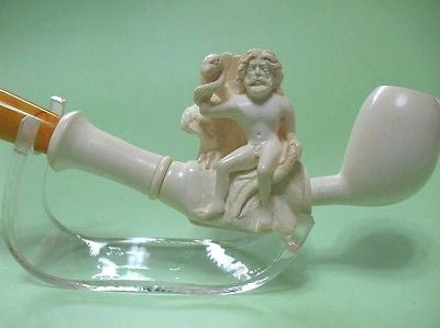 Eagle, Snake, Man Prominent Tobacco Meerschaum Pipe Greek Mythology Gift 7791