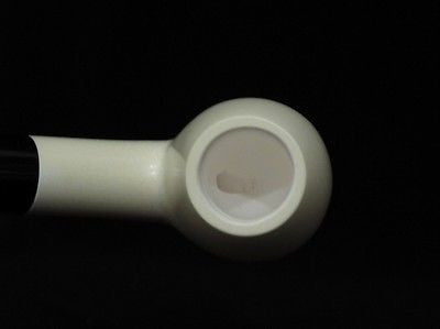 Smooth Bent Billiard Block Meerschaum Pipe Colors fast Hand carved Acrylic 4234